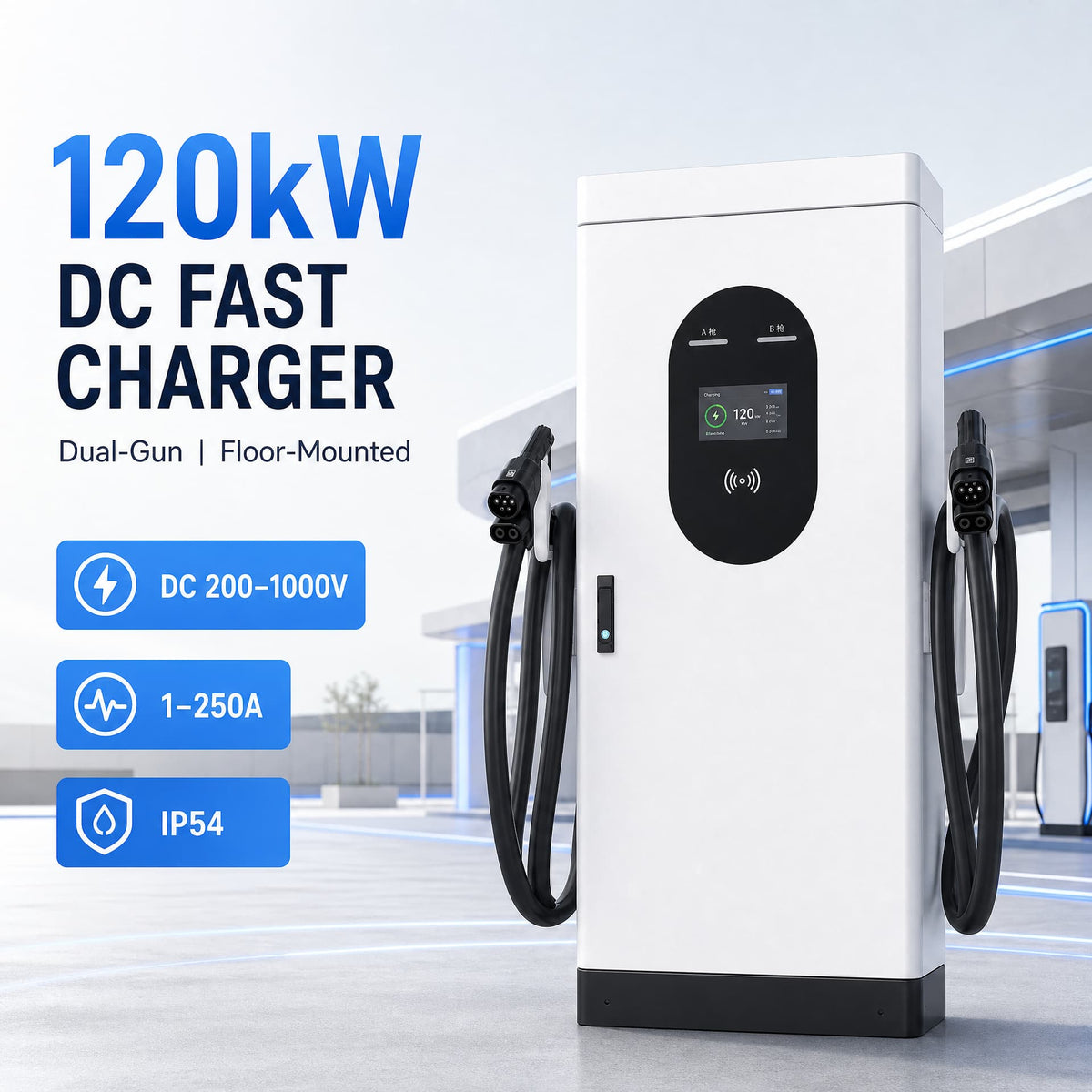 Borne DC 120 kW – Vue principale hero