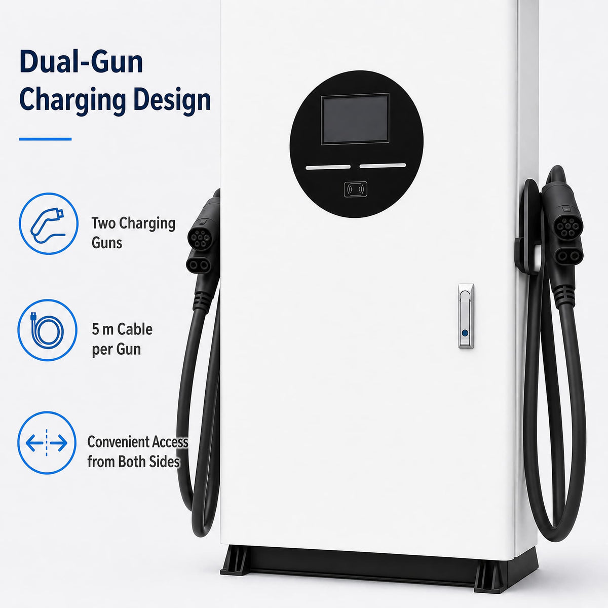 Borne de recharge DC 60 kW – Double Pistolet (Dual-Gun)