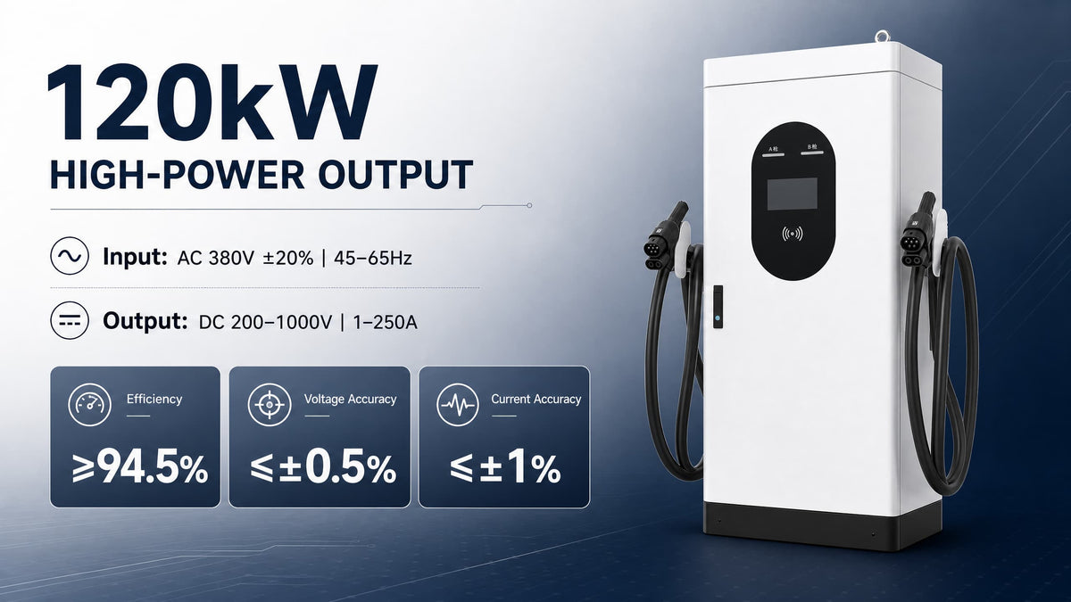 Borne DC 120 kW – Performance de sortie