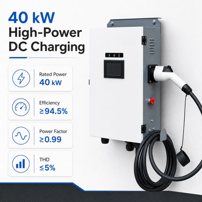 Chargepro Borne DC 40 kW – Performances électriques, rendement ≥94,5%