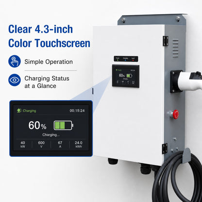 Chargepro Borne DC 40 kW – Interface écran tactile couleur