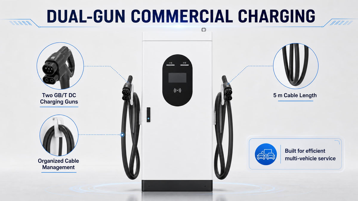 Borne DC 120 kW – Système double pistolet