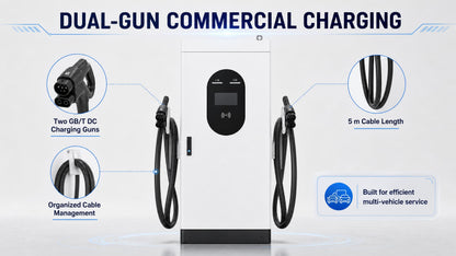 Borne DC 120 kW – Système double pistolet