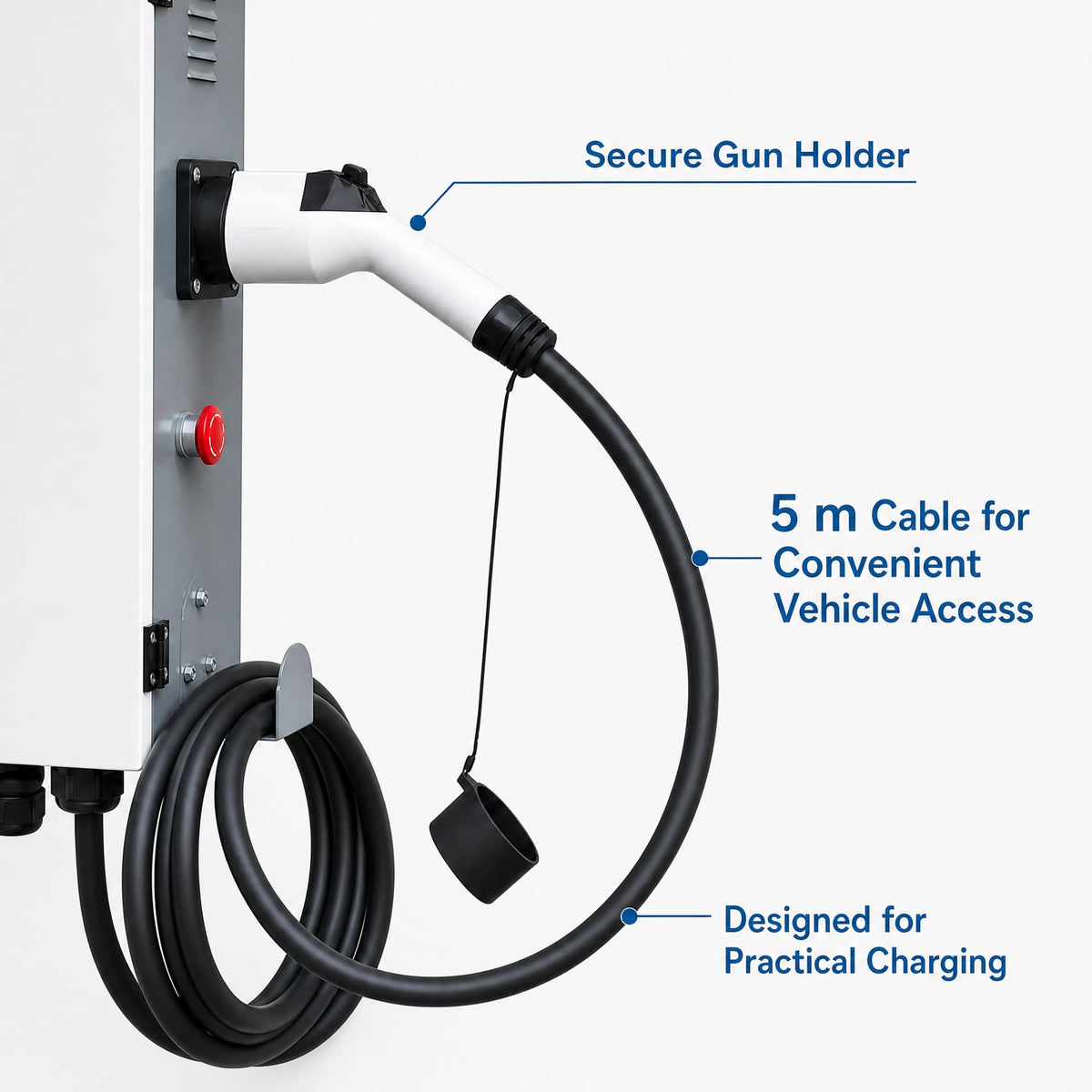 Chargepro Borne DC 40 kW – Pistolet et câble de charge