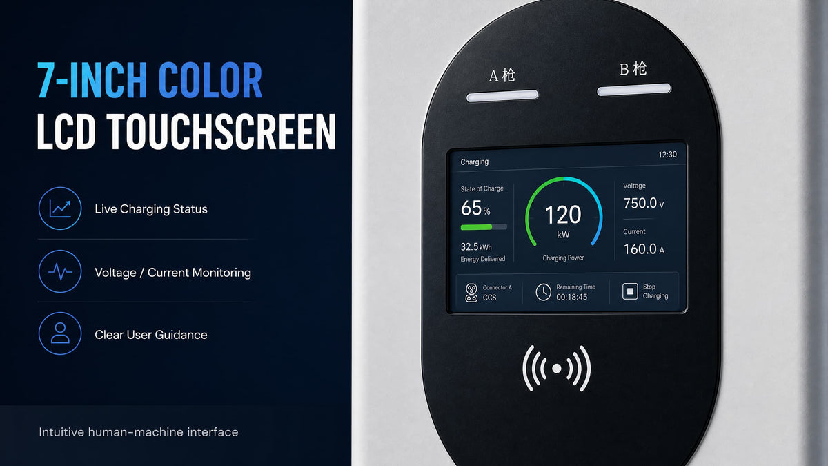 Borne DC 120 kW – Interface écran tactile HMI