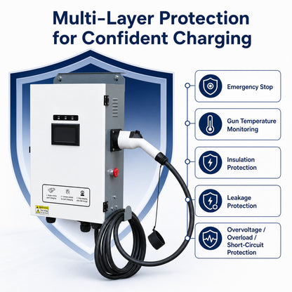 Borne de recharge DC 40 kW – Protection multi-couches