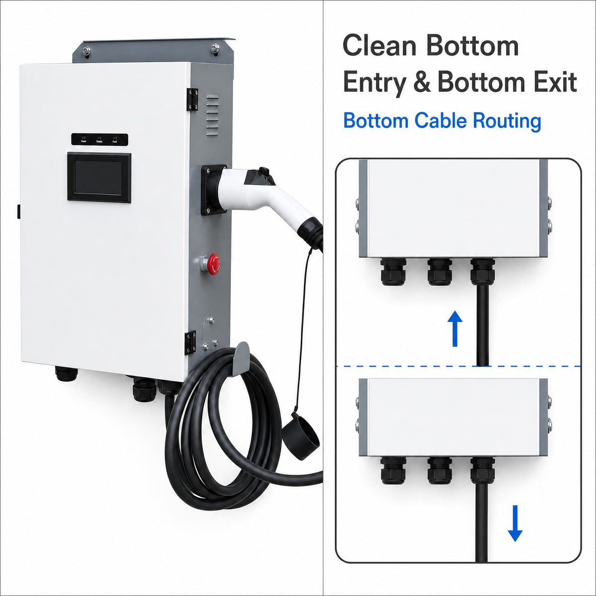 Chargepro Borne DC 40 kW – Passage de câble