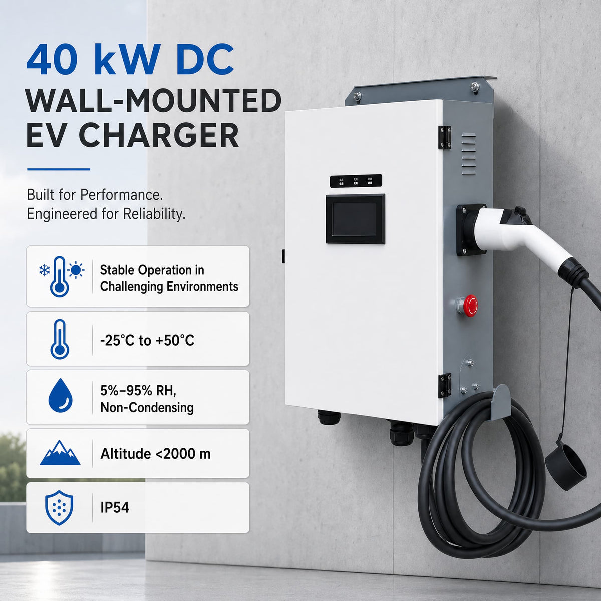 Chargepro Borne DC 40 kW – Environnement d'utilisation