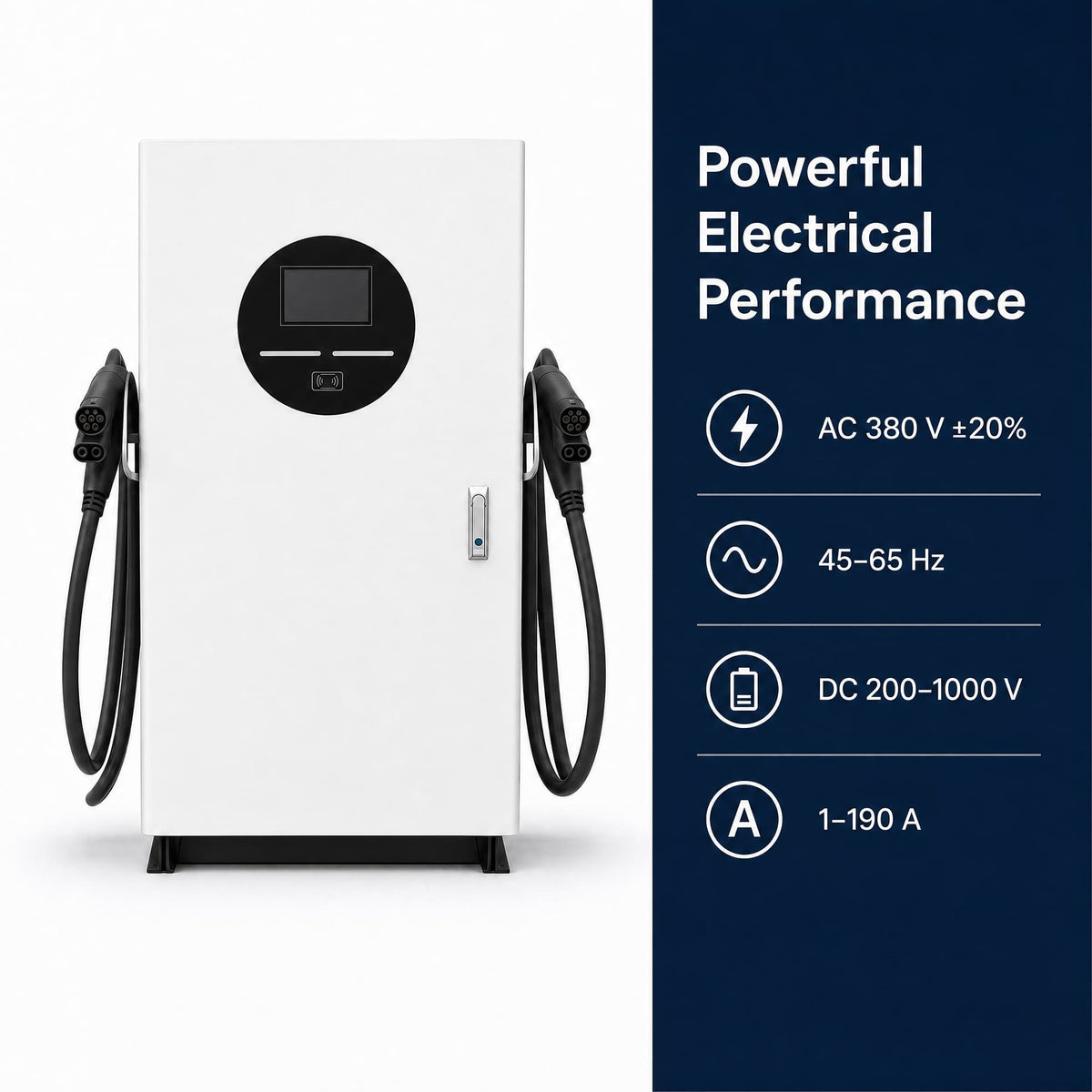 Borne de recharge DC 60 kW – Double Pistolet (Dual-Gun)
