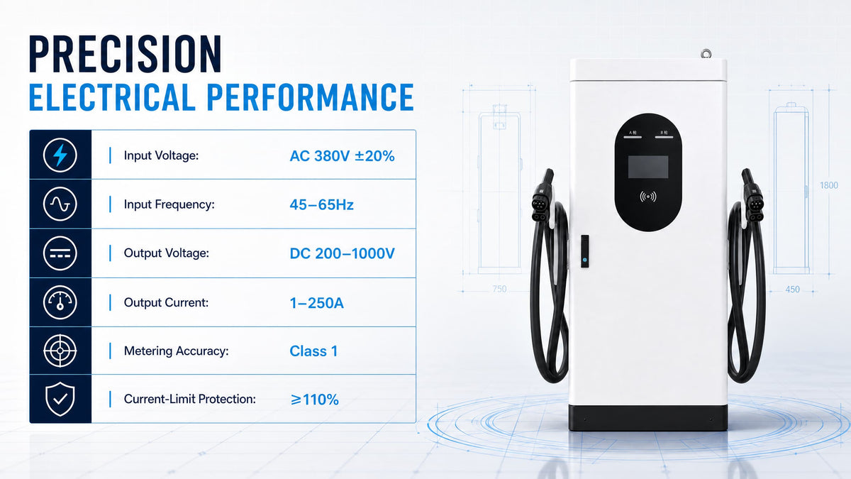 Borne DC 120 kW – Performance électrique