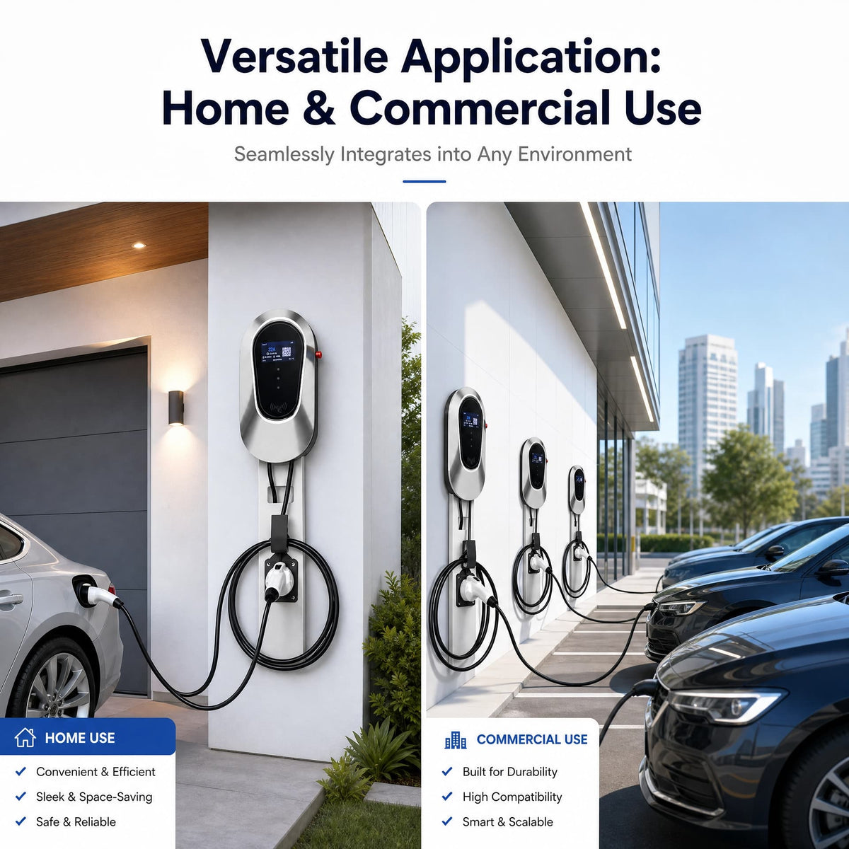 Chargepro Borne Murale EV 11 kW – Câble 7M + Pistolet fourni
