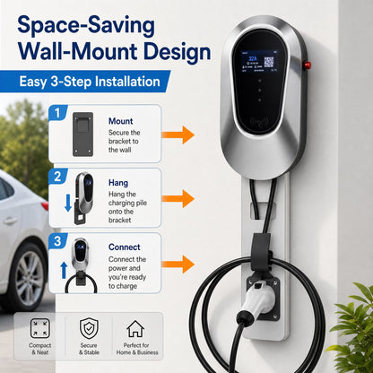 Chargepro Borne Murale 7 kW – Raccordement Disjoncteur