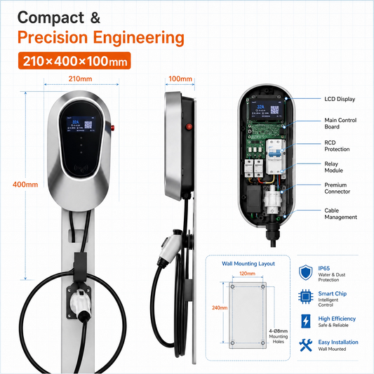 Chargepro Borne Murale 7 kW – Raccordement Disjoncteur