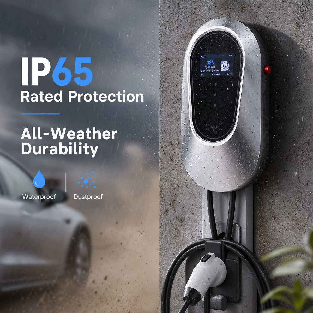 Borne murale Chargepro – Wall-mounted EV Charging 7kW 11kW 22kW Type 2