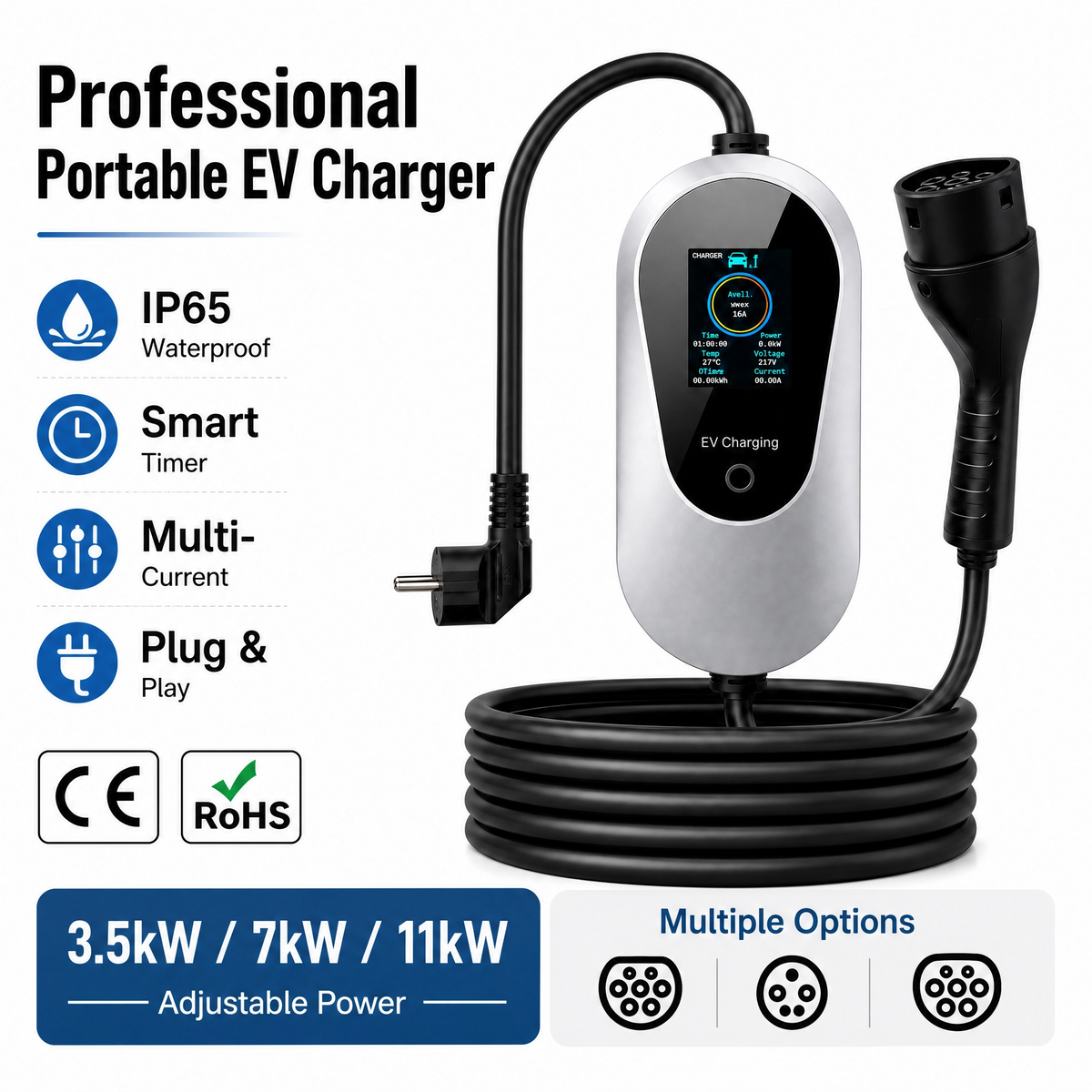 Borne de recharge portable Chargepro 7 kW - vue principale